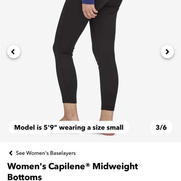 NWT Patagonia Women’s Capilene Midweight Bottom S Black - Picture 2 of 11